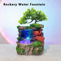 เดสก์ท็อปในร่มเรซิ่น Rockery น้ำพุ Feng Shui เครื่องประดับ Handmade ไหลน้ำตกน้ำพุงานฝีมือ Gift