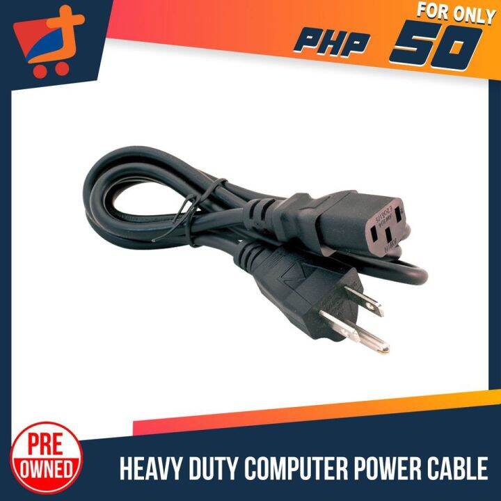 AC CPU Power Cord For Printer , Monitor, PC , rice cooker etc