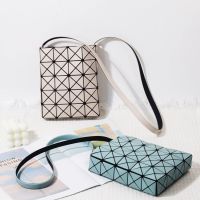 Womens Bag New issey miyakeˉSpring Summer Fashion Geometric One Shoulder Crossbody Bag Fashion Small Square Box Mobile Phone Bag Lingge