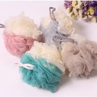 Soft Mesh Bath Sponge Ball Nylon Cleaning Brush Shower Puff Body Cleaner Exfoliating Scrubbers Bathroom Supplies Dual Color