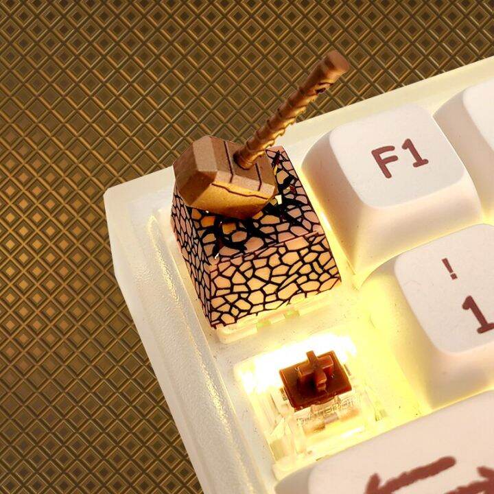 Thor's Hammer anime keycap cute gift 3D printing absorption