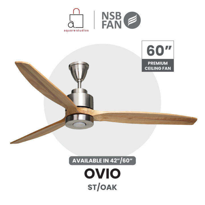 **DESIGNER CHOICE** NSB CEILING FAN OVIO DC FAN 42 INCH WITH LED LIGHT