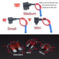 12V Fuse Holder Micro/Mini/Standard Size Car Fuse Holder Add a circuit Piggy Back Fuse TAP Adapter with 10A ATM Blade Fuse