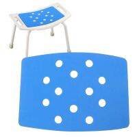 ✎ↂ¤ Bath Chair Cushion Shower Chairs Stool Pasted Non-slip Warm EVA Blue Elderly Bathroom Accessories