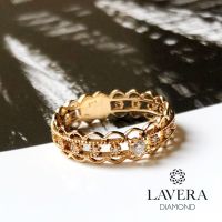 LAVERA Diamond - Pink Gold Diamond Ring  แหวนประดับเพชร ทองชมพู