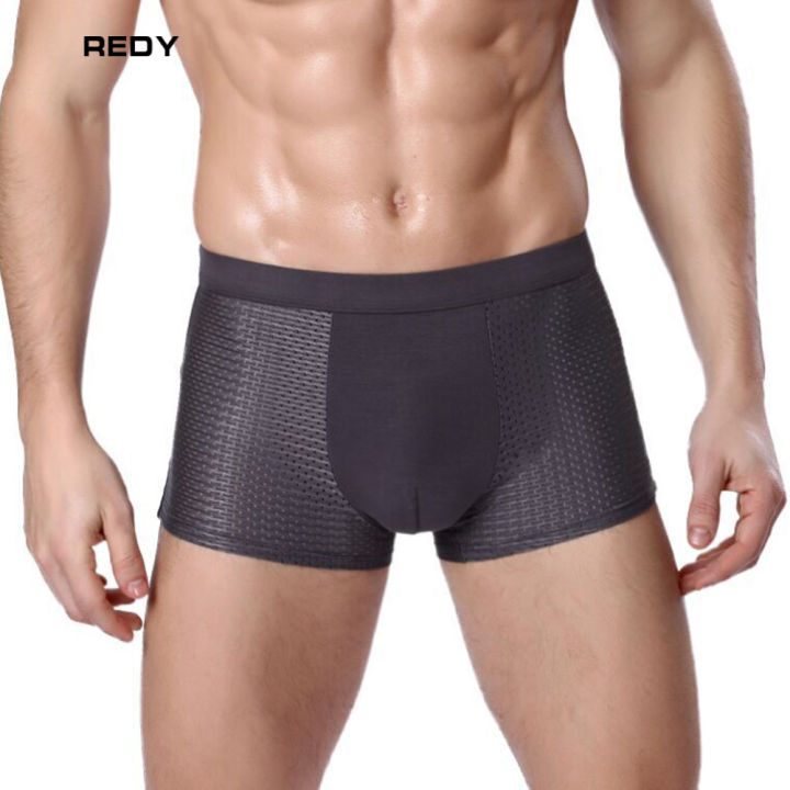 กางเกงบ็อกเซอร์ขาสั้นสำหรับผู้ชายผ้าไมโครไฟเบอร์ผ้ายืดแบบใหม่สำหรับกางเกงชั้นในบ็อกเซอร์บรีฟส์
