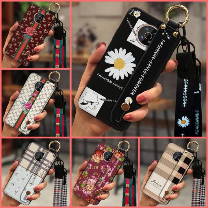 new-armor-case-phone-case-for-nokia-g50-original-silicone-classic-wristband-small-daisies-dirt-resistant-tpu-soft-case