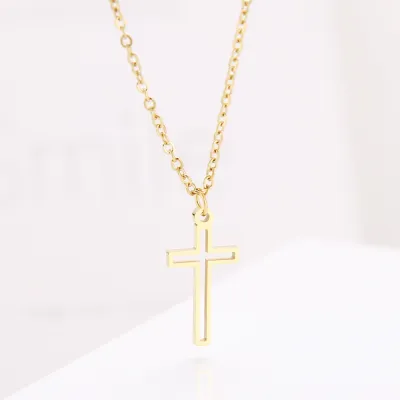 Stainless Steel Cross Necklace Womens Stainless Steel Engagement Jewelry - Necklace - Aliexpress