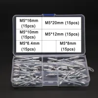 90Pcs/Set M5 Blinding Rivet Countersunk Head Aluminum Blinding Rivet Classification Kit