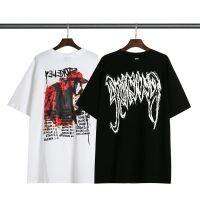 COD ⊙ The Outline Shop27dgsd6gfd Goods In Stock REVENGE Men And Women Casual T-Shirts Graffiti Print Short Sleeved Tops Plus Size Student Sports T Shirt