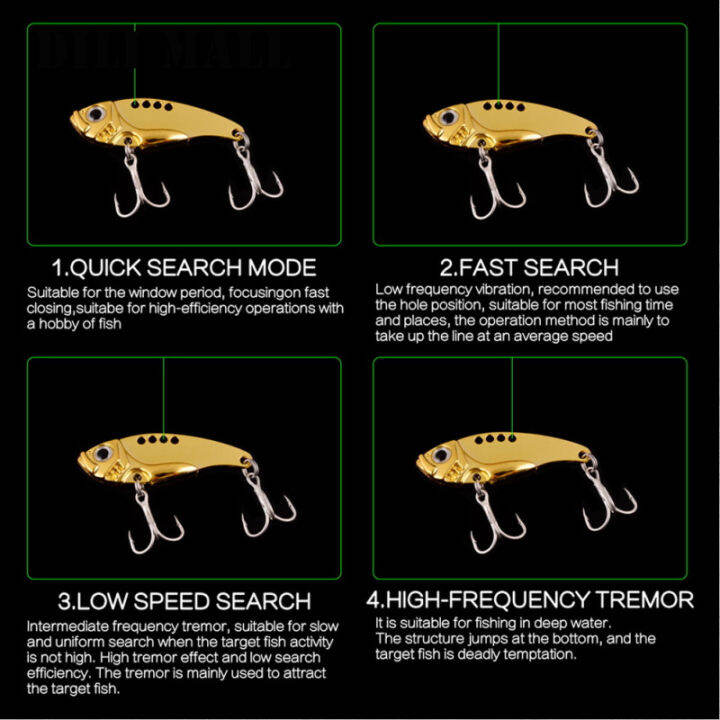 เหยื่อตกปลาโลหะไวบ์แข็งปรับได้เหยื่อเหยื่อช้อนตกปลาที่มีตาสีแดง3d-เบ็ดแท็กเกิล3g-7g-10g-15g