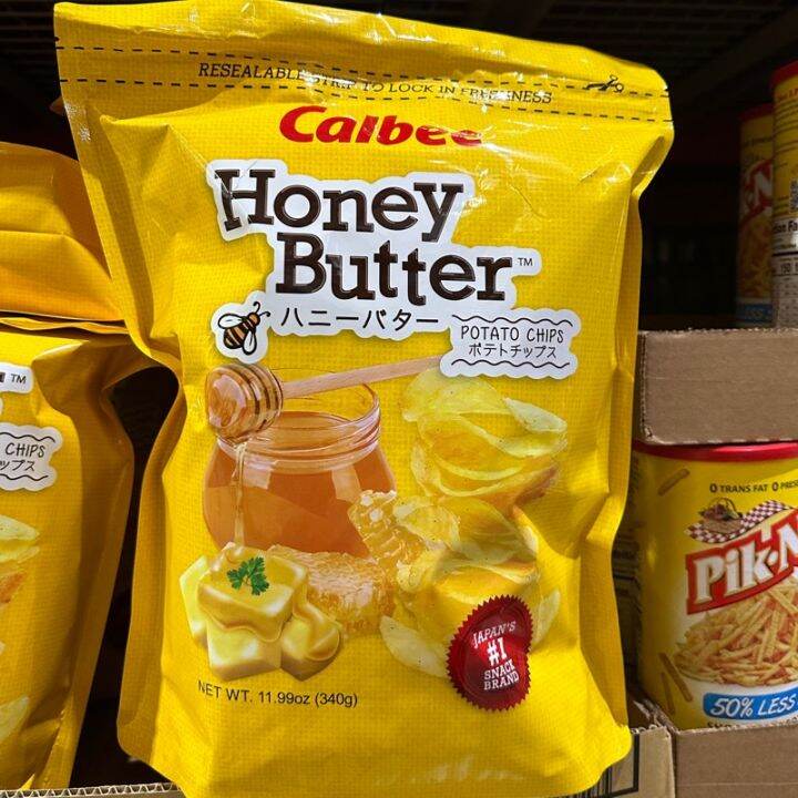Calbee Honey Butter 340g Lays Japanese snack food Cheddar Sour Cream
