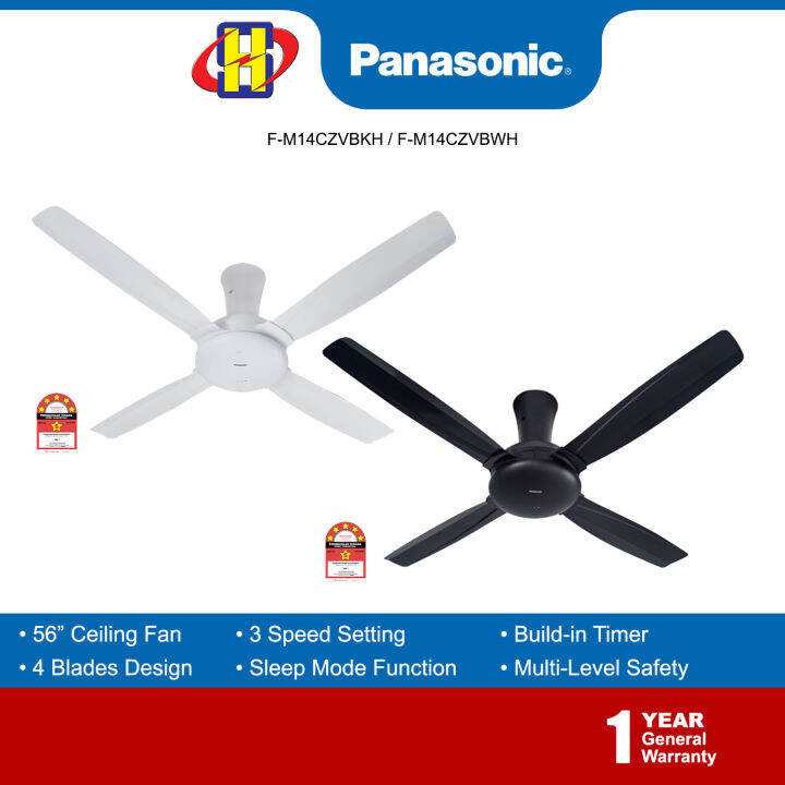 Panasonic Ceiling Fan (56 Inch) 4 Blades 3 Speeds Buildin Timer Multi