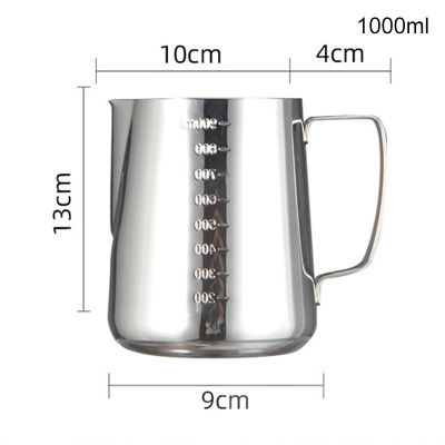Hot Sale Milk Frothing Pitcher Stainless Steel Milk Frother Cup Measurements on Side for Latte Art Espresso Machines Cappuccino