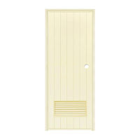 ฟรีค่าส่ง! ประตู PVC บานเกล็ดล่างพร้อมวงกบ D.D.DOOR รุ่น P2 ขนาด 70 x 200 ซม. สีครีม (เจาะลูกบิด) โปรโมชั่นประตู ราคาถูก สินค้าพร้อมส่งด่วน