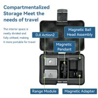 กล่องกันกระแทกแบบพกพาเคสแข็งเก็บของของ Telescopin ทนทานต่ออุณหภูมิสูงสำหรับ DJI Action 2อุปกรณ์เสริมกล้อง