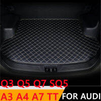 Sinjayer Waterproof Car Trunk Mat AUTO Tail Boot Cargo Pad Car Liner For AUDI Q3 SQ5 Q7 A3 A7 A4 Q5 2010-2021