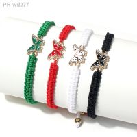 Butterfly Bracelets Adjustable Handmade Braided Rope Chain Valentines Day Gift Travel Souvenir Women Jewelry Daily Use