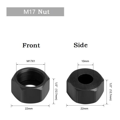 Collet Chuck Adapter พร้อม Nut แกะสลักตัดเครื่อง Chucks Trimmer Electric Router Bit Collets 109.586.356Mm