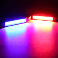 【cw】 Cross-Border Bicycle Light Cycling Fixture Bicycle Warning Light COB Riding Light Red and Blue Flashing Mountain Bike Taillight ！