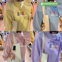 ?ส่งไวจากไทย?maisidamall พร้อมส่งสเวตเตอร์นุ้งหมี สีพาสเทล 3 สี ไซซ์ M 2XL