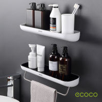 ECOCO Bathroom Organizer Shelves, Wall Mounted Bathroom Shelf Without Drilling Soap Holder, Bathroom Accessories Shower Shelf