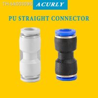 ✚ PU 4mm 6mm 8mm 12mm straight pipe blue quick clip sleeve connector One touch push in pipe air plastic pneumatic quick connector