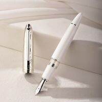 Hongdian N6 Fountain Pen White High-End Exquisite Blade F nib Piston Inking Pens Business Student Calligraphy Writing Gift Pen  Pens