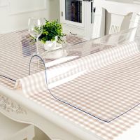 PVC Transparent Table Cloth Soft Glass Tablecloth Waterproof Oilproof Kitchen Dining Table Cover Tablecloth on The Table 1mm