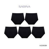 ✒ Sabina กางเกงชั้นใน (Set 5 ชิ้น) Seamless Fit (ทรง Half ) รุ่น Panty Zone รหัส SUZ3502BK สีดำ