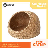 KAFBO Cat House Basket - ตะกร้าบ้านแมว ตะกร้าสานสำหรับแมว ที่นอนแมว ที่ลับเล็บแมว FREE!! Catnip!