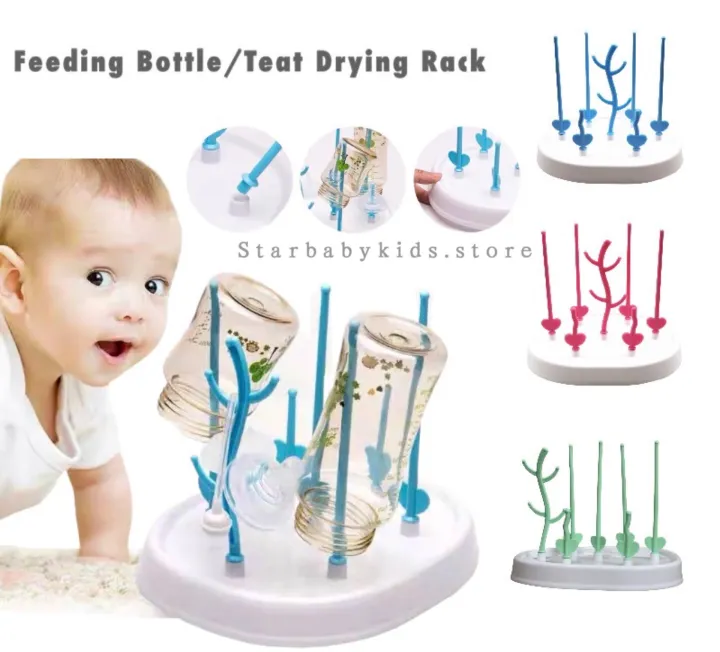 Baby Feeding Bottle Drying Rack Teat Foldable Drying Rack Newborn Baby