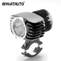 ไฟหน้าภายนอกไฟ1x Apmatauto มอเตอร์ไซด์สูง/ต่ำสีขาว18W ไฟสปอร์ตไลท์ไฟหน้าปัดไฟเฉพาะจุดตัดหมอก