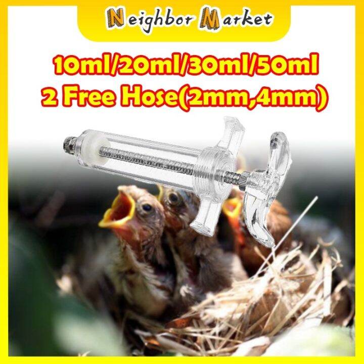 Bird Feeding Syringe Manual Feeding Rearing Medication Tube Birds Small