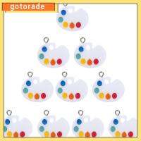 GOTORADE 30 Pcs เรซิน สีสันถาดสีสวยงาม รูปร่างถาดสี 9.586.7นิ้วค่ะ เสน่ห์ของจิตรกร ส่องแสงระยิบระยับ พาเลทเสน่ห์ สาวๆ