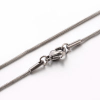 1pc 304 Stainless Steel Snake Chain Necklaces Stainless Steel Color 17.7 inch(45cm) 1.2mm