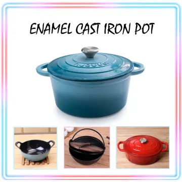 30cm Enameled Cast Iron Dutch Oven with Loop Handle 5L Saucepan Heavy Soup  Pot Casserole Dish Kitchen Utensil Enamel Braised Pot