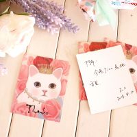 10 Greeting Cards Cartoon Little Cat Message Card Postcard Blank Stationery Card Gift Wish Card Packaging Decoration Card 10*8CM Greeting Cards