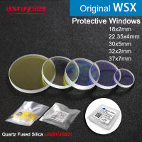 Axrayser เลนส์เลเซอร์ WSX ป้องกัน Windows Original D18x2 D30x5 D37x7 15KW Optical Fused Silica JGS1 MN15 NC12 NC30 NC60