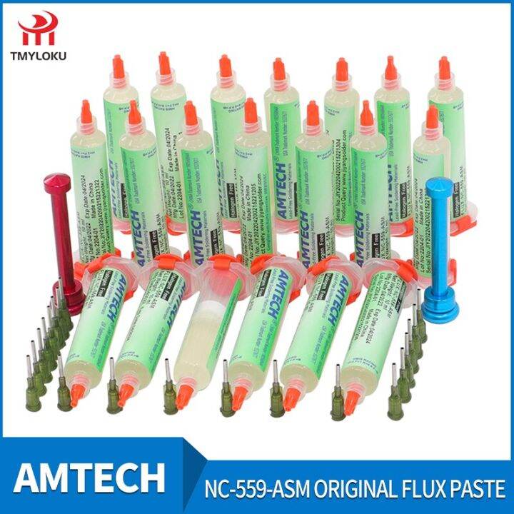 100% AMTECH NC-559-ASM Flux 10pcs Cleaning-free Low-smoke BGA Soldering ...