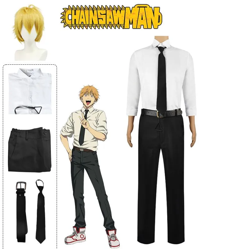 Tokyo Revengers Costume Anime Chainsaw Man Denji Cosplay Come Wig Public  Safety Devil Hunter Uniform Shirt Tie Pants Suit Pochita Halloween For Men  Z0301 From Make08, $79.82