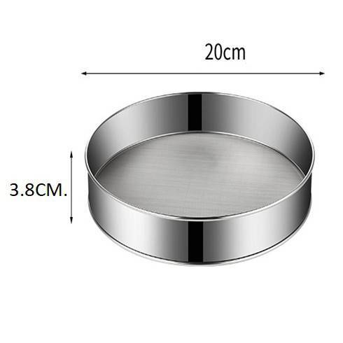 ที่ร่อนแป้งสแตนเลส-ขนาด20เซนติเมตร-ตะแกรงร่อนแป้งสแตนเลส-กระชอนร่อนแป้ง