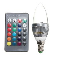 โคมไฟหลอดไฟสปอตไลท์ไฟ16เทียนเปลี่ยนสีหลอดไฟ Rgb Led E14พร้อมรีโมทคอนโทรล Ac 85-265V 3W