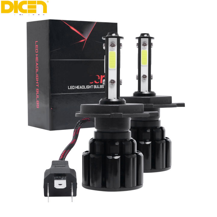 Stock】DICN 2x ไฟหน้ารถ LED H11 H4 H7 9005 HB3 9006 HB3 9012 HIR2 9004 ...