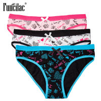 Cotton Panties Women Underwear Love Butterfly Print Briefs y Lace Ladies Bow Pink kawaii Female Lingerie 3 pcslot FUNCILAC
