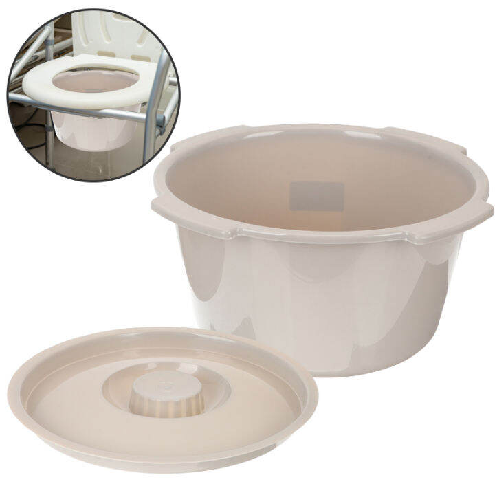 Fianmall Commode Chair Urine Bucket Bedside Replacement Portable Bedpan