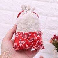 63HC Cotton Linen Pouch Drawstring Jewelry Wedding Favors Gift Bag Storage Handmade