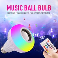 LED Bluetooth Lamp Smart Bulb E27 Bluetooth Speaker Music Bulb Smart Lamp Dimmable Light Bulb 12W Music RGB Decor Light