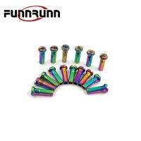 จุกนมสำหรับจักรยาน FUNNRUNN หัวกลมทองเหลืองสีรุ้ง14G 2.0 14Mm พูดความแข็งแรงสูงสำหรับชิ้นส่วนจักรยานจักรยานเสือภูเขาถนนภูเขา