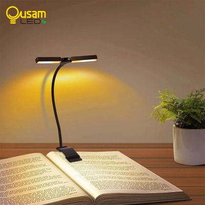 Book Light USB Lamp Clip Reading Light usb led Eye Protection Desk Lamp Books Rechargeable Lamp 180° Adjust Bookmark Night Light Night Lights